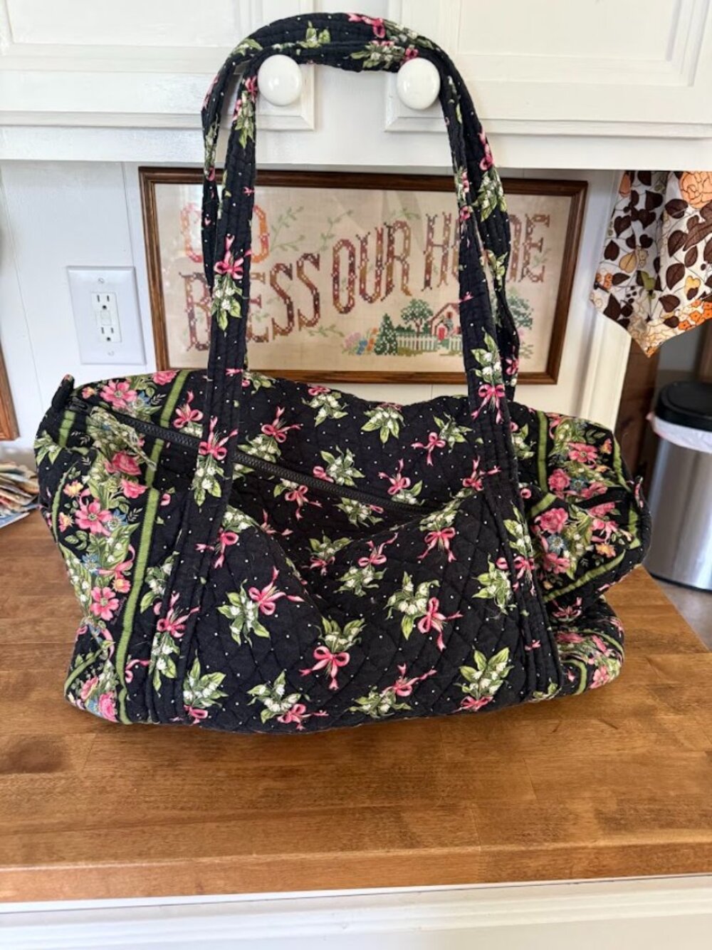 Vera Bradley New Hope Pink Breast Cancer Awareness Quilted Duffle Bag